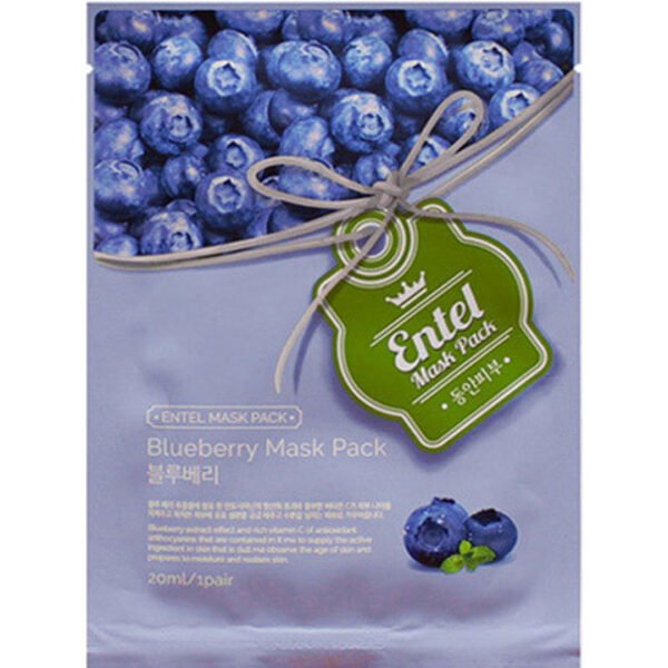 Entel Blueberry Mask Pack – 20 ml Sheet Mask - Image 2