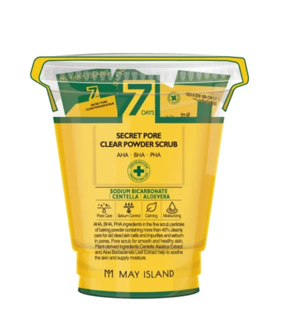 [MAY ISLAND] 7 Days Secret Pore Clear Powder Scrub – 1 Pack (5g x 12ea)