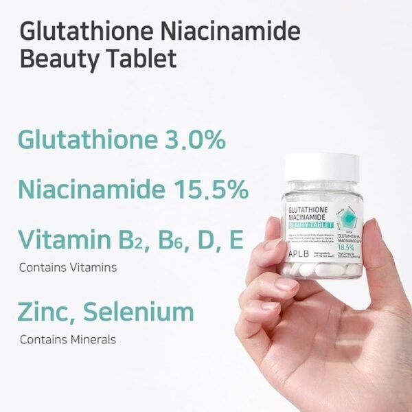 APLB Glutathione Niacinamide Beauty Tablet 500mg x 30 Tablets - Image 4