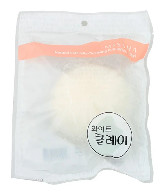 MISSHA Natural Soft Jelly Cleansing Puff – White Clay