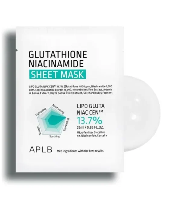 APLB Glutathione Niacinamide Sheet Mask – 25ml
