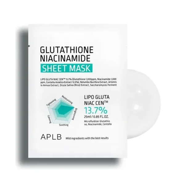 APLB Glutathione Niacinamide Sheet Mask – 25ml