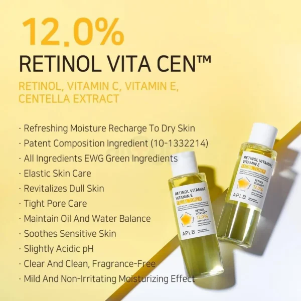 APLB Retinol Vitamin C Vitamin E Facial Toner 160ml - Image 4
